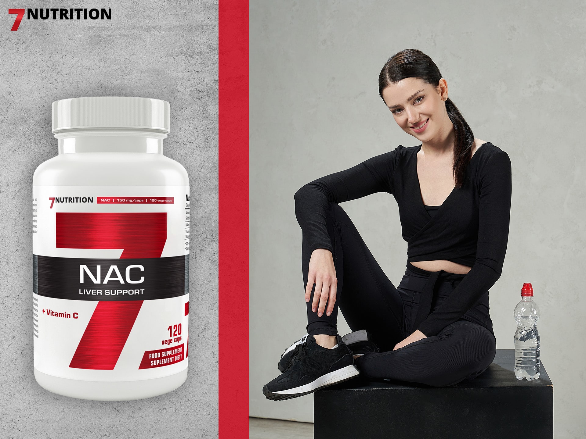 7 Nutrition - NAC s vitaminem C - antioxidant, podpora detoxikace jater