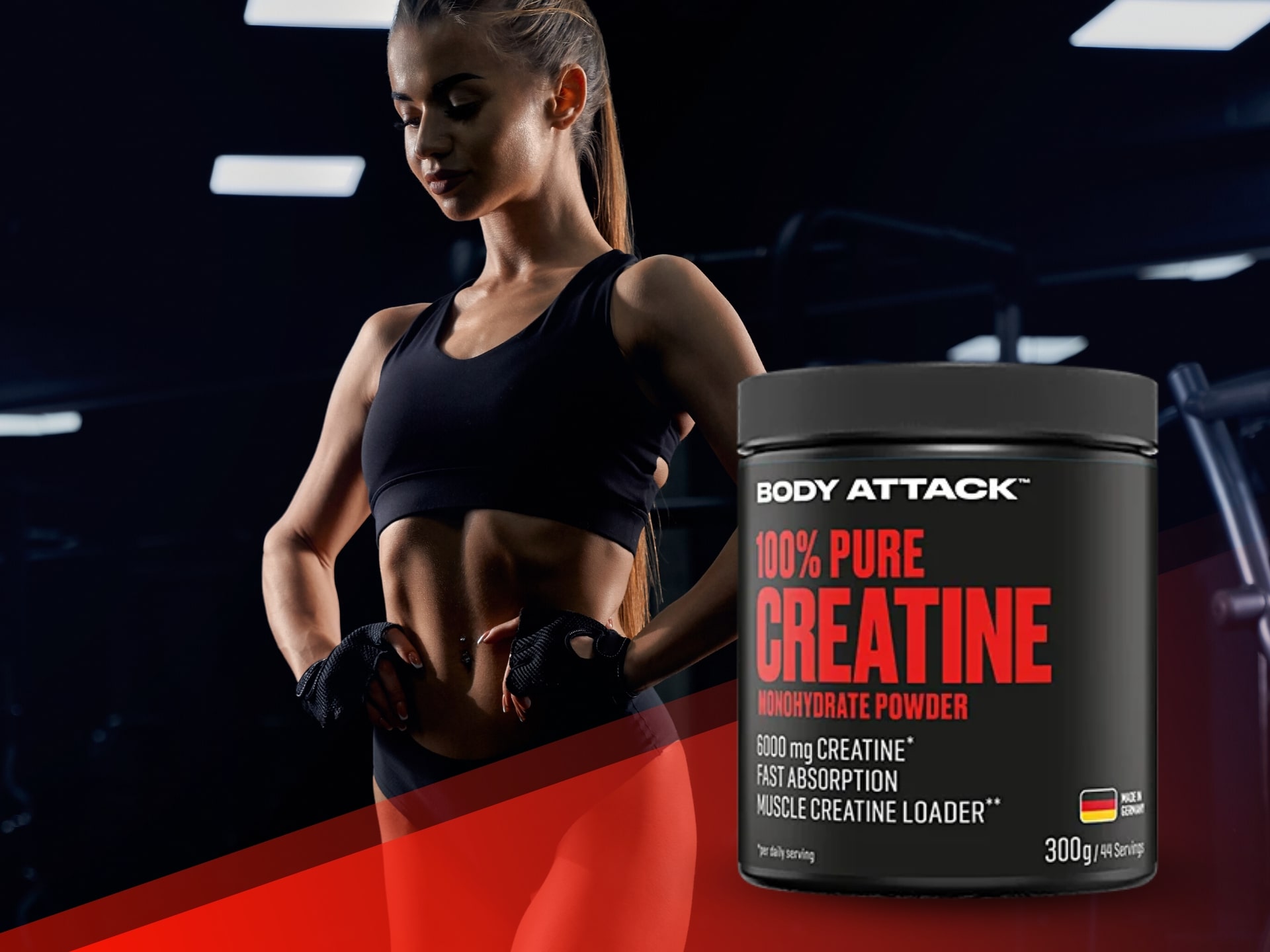 BODY ATTACK 100% Pure Creatine - 300g - Natural