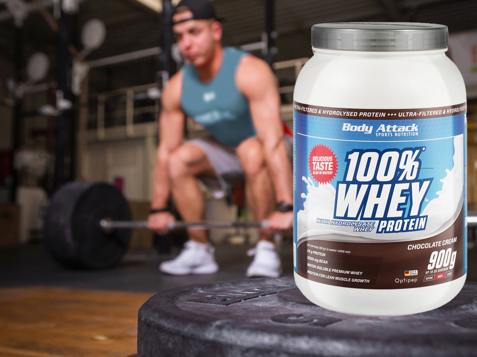 BODY ATTACK 100% Whey Protein - 900g - Vanilla WPC bílkovina