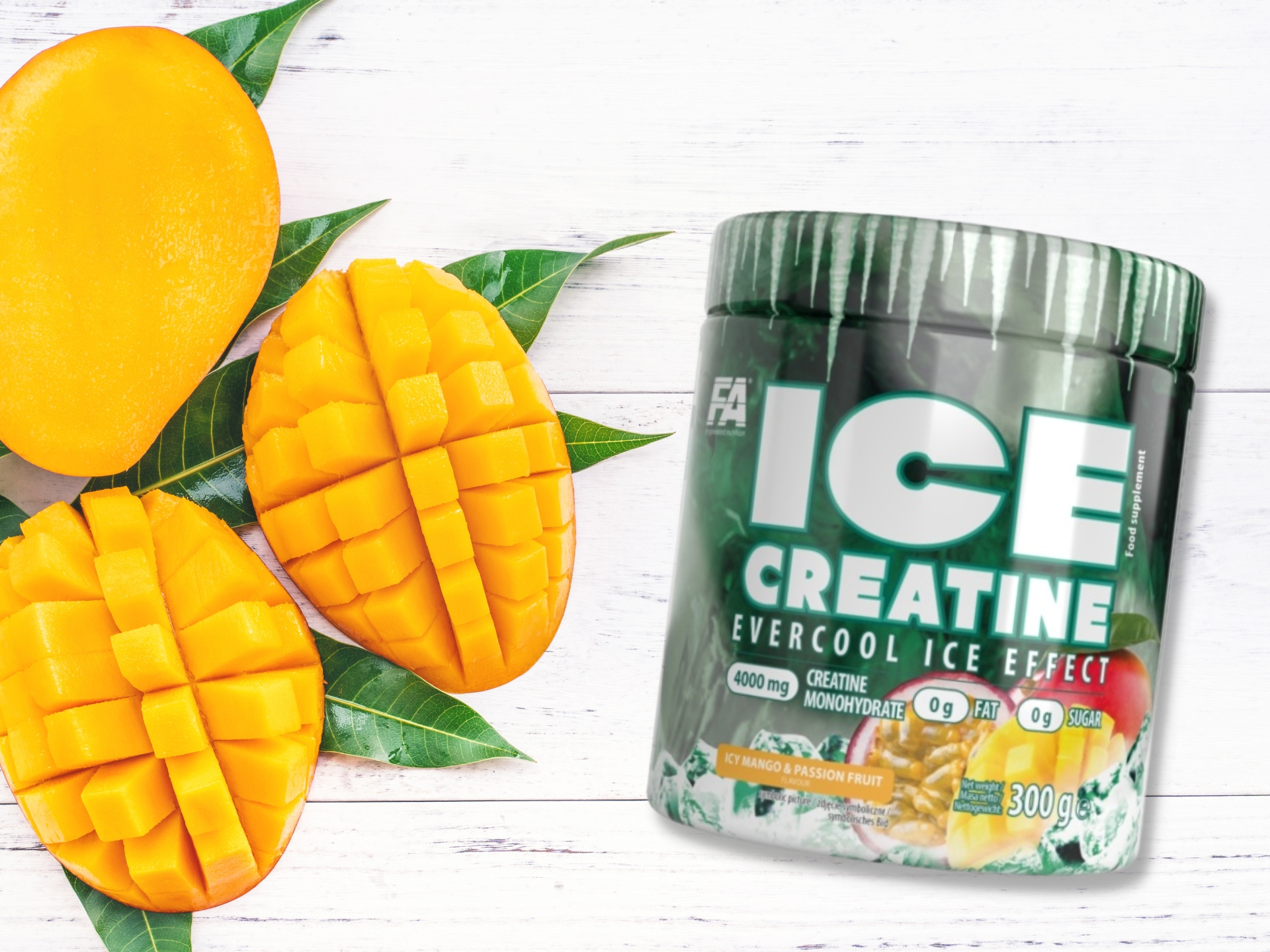Icy Mango Passion Fruit 300 g Ice Creatine