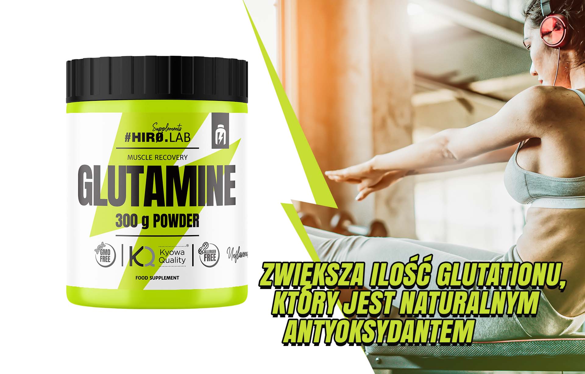 Glutamin od Hiro.Lab - aminokyselina zvyšující vytrvalost a podporující imunitu