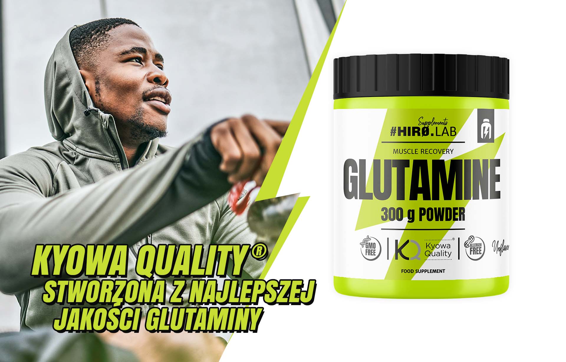 Nejvyšší kvalita suroviny - glutamin z laboratoře Kyowa Quality