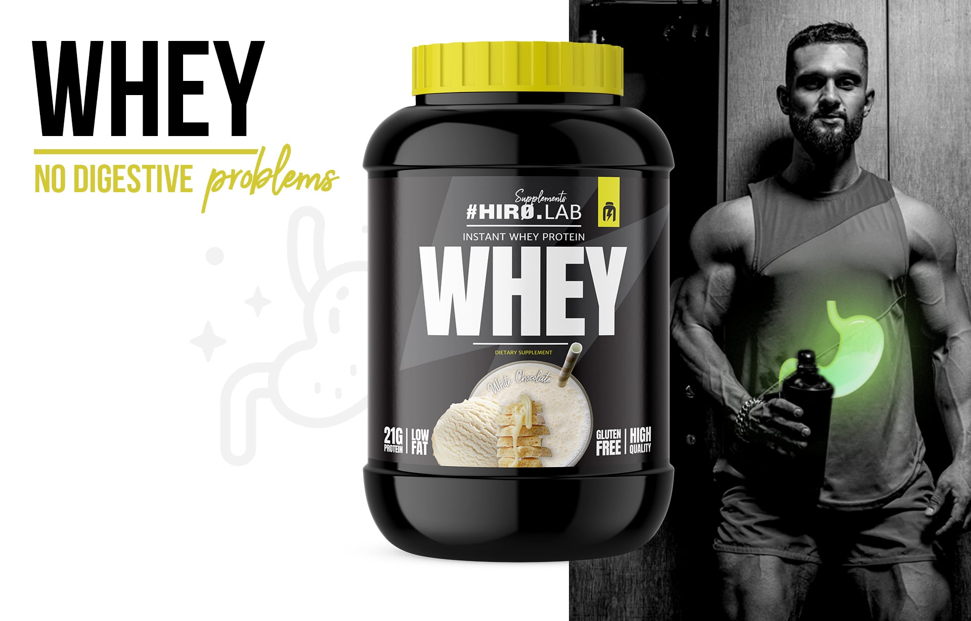 koncentrát proteinu syrovátky Hiro.Lab Banana