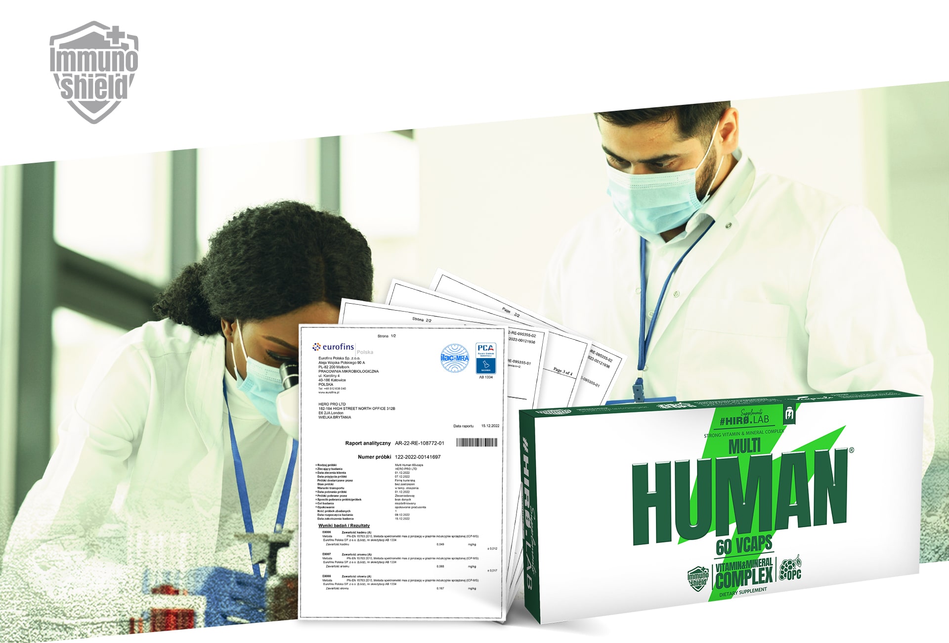 Multi Human - produkt testován na přítomnost těžkých kovů