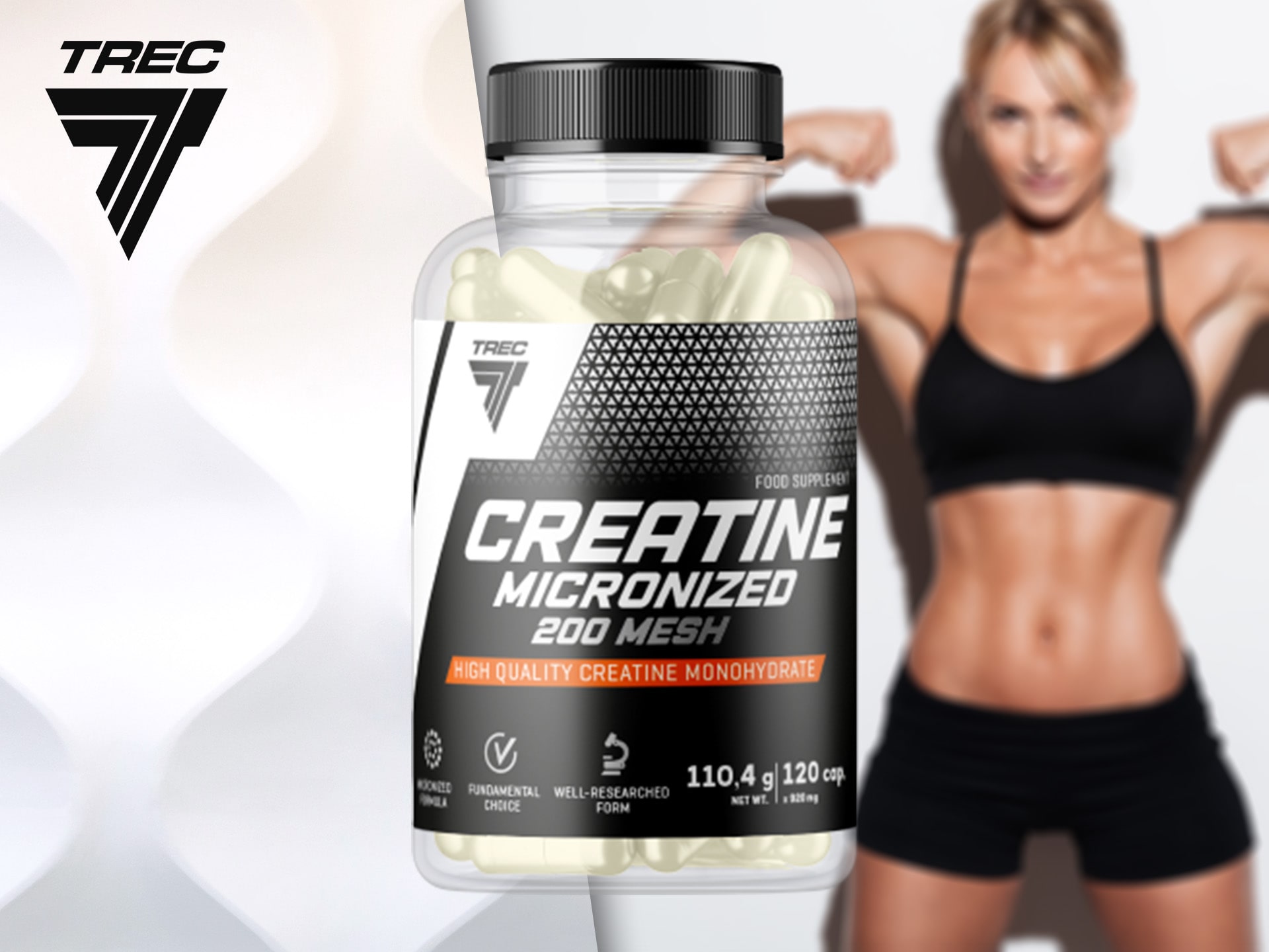 Mikronizovaný monohydrát kreatiny - 200 MESH - v kapslích