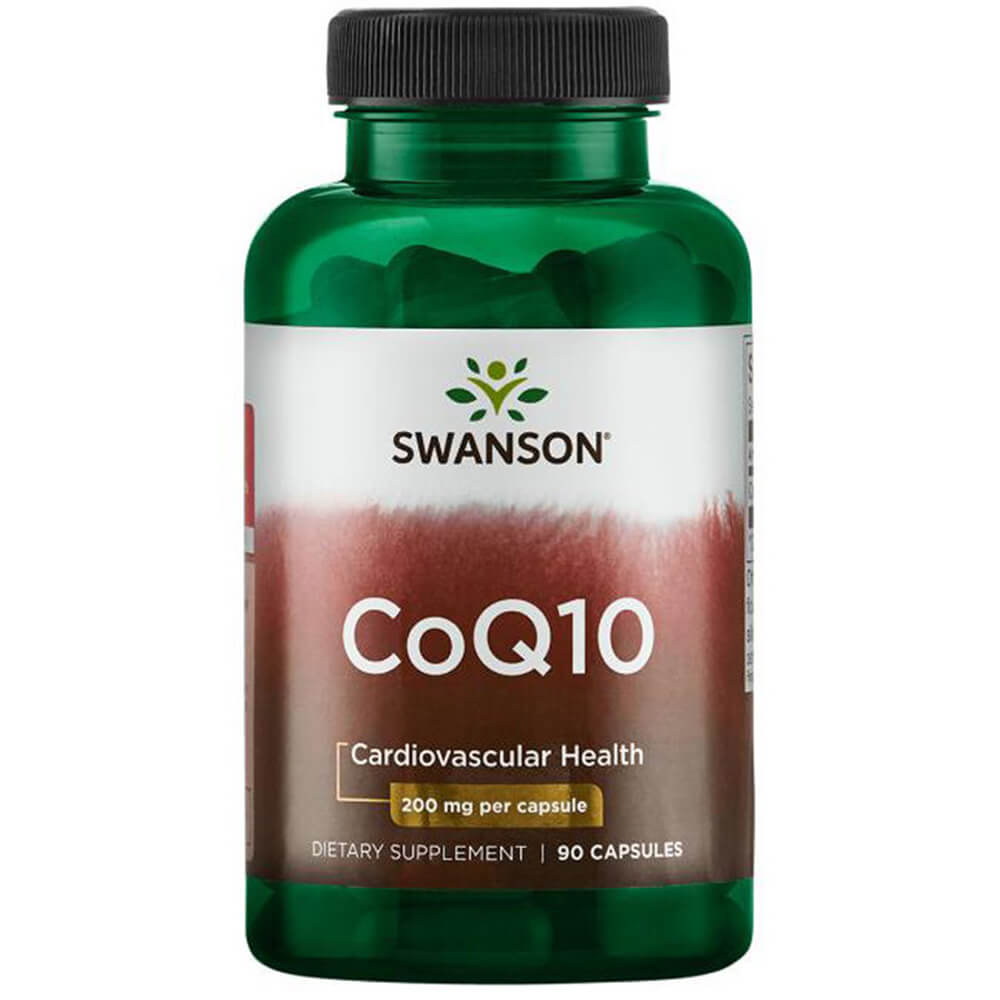 Koenzym Q10 CoQ10 Swanson 200 mg Etiketa zepředu