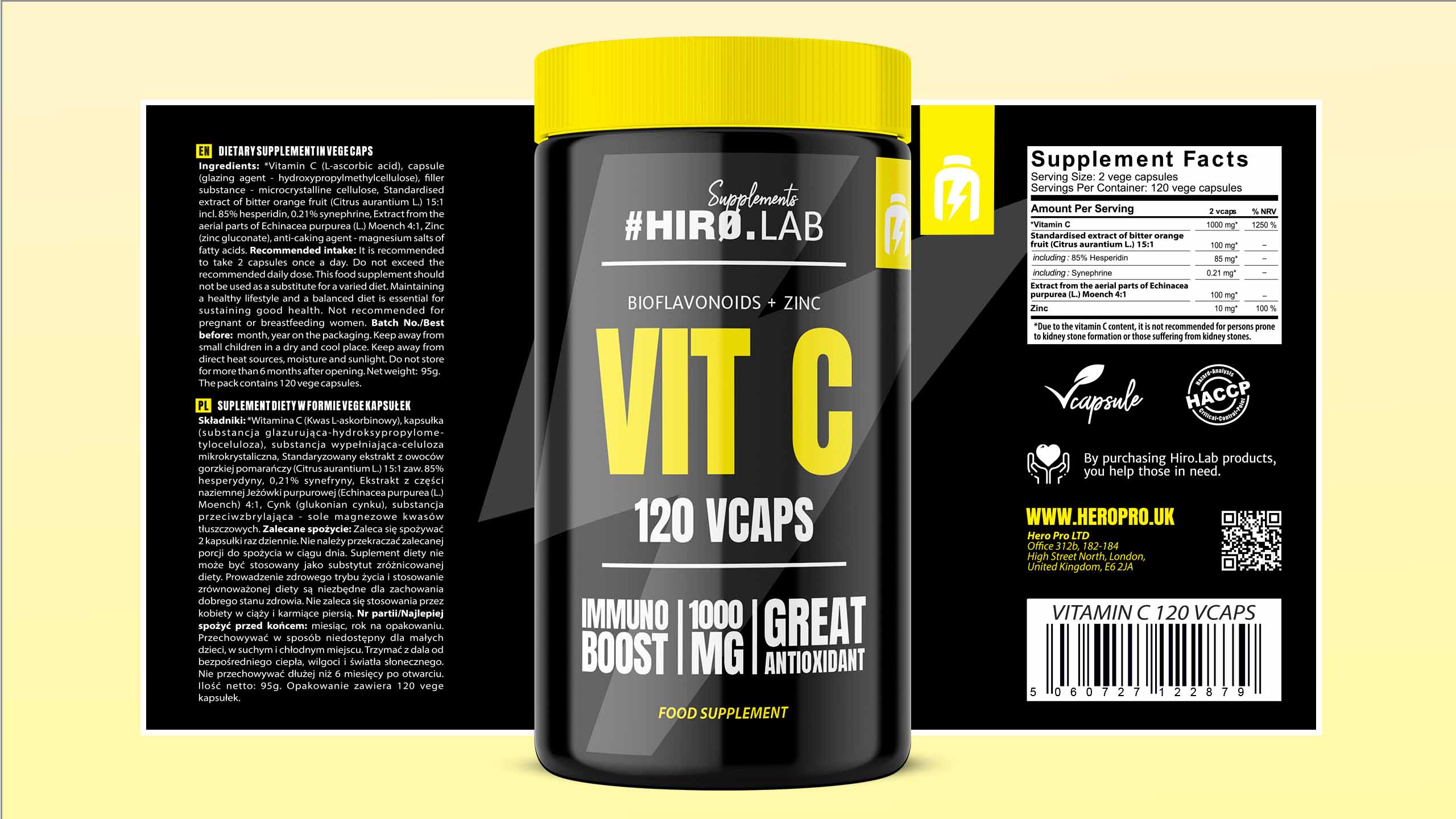 HIRO.LAB Vitamin C - 120tabs složení použití