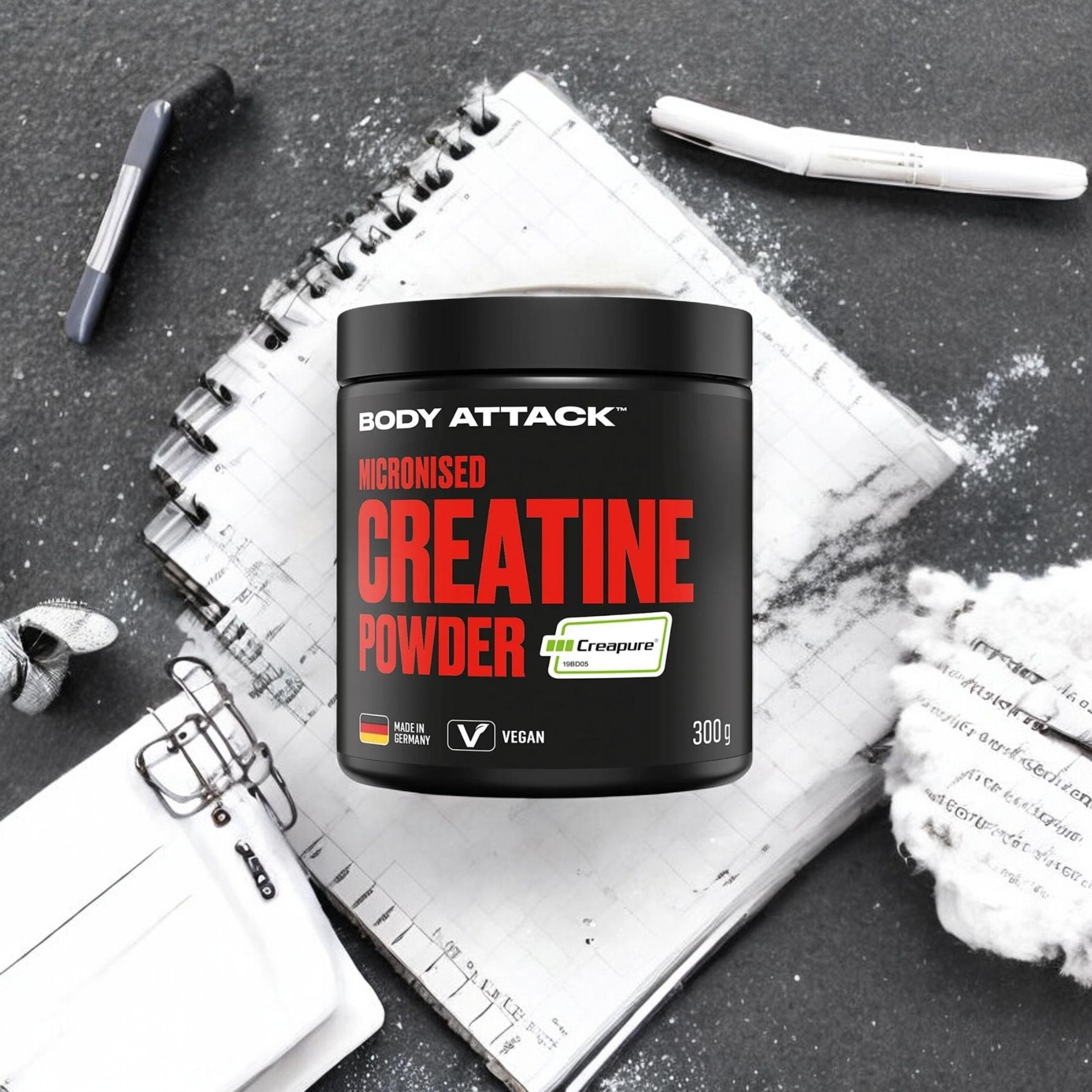 BODY ATTACK Creatine Powder Creapure - 300g - Natural