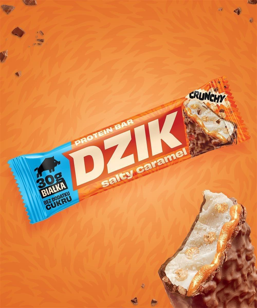 DZIK - Proteinová Tyčinka Křupavá - 70g - Slaný Karamel