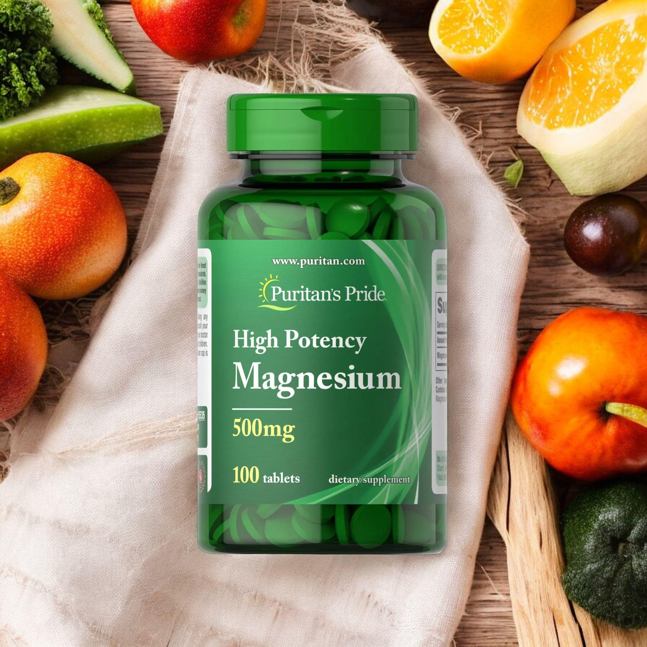 Puritan's Pride High Potency Magnesium 500mg - 100tabs - Hořčík