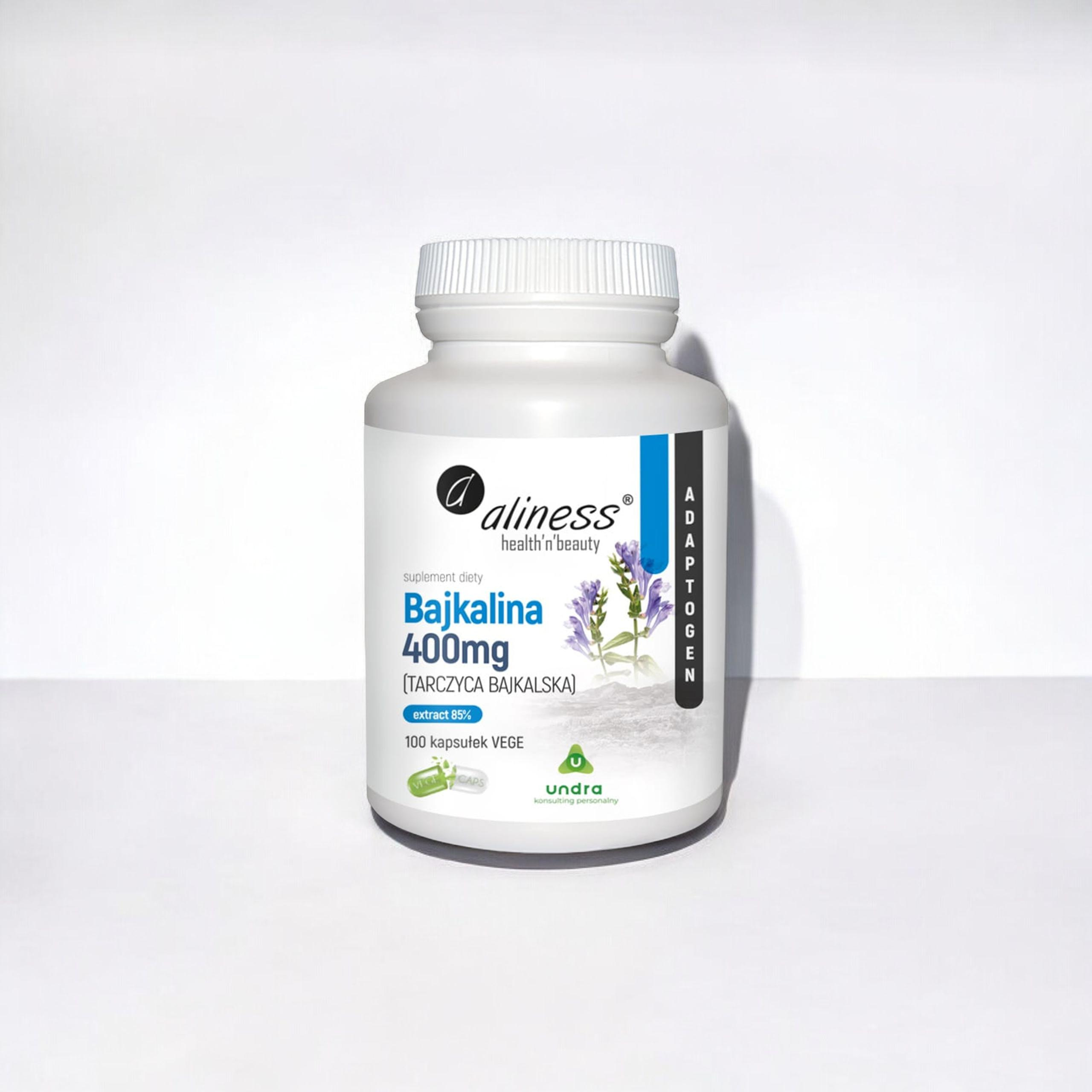 ALINESS Bajkalina 400 mg Tarczyca Bajkalska - 100vcaps