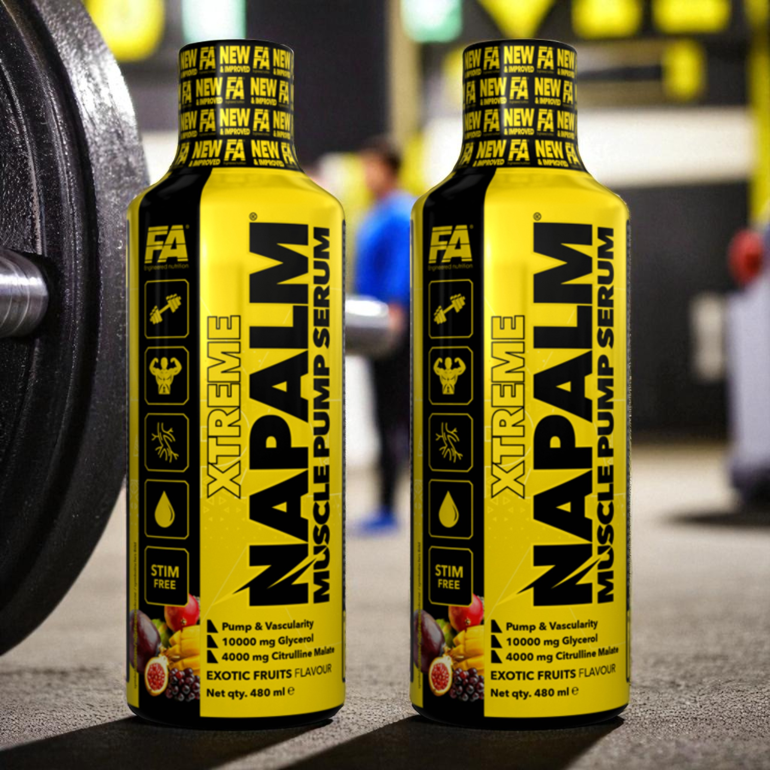 FITNESS AUTHORITY Napalm Muscle Pump Serum - 2x 480ml - ExoticFruits - VÝPRODEJ - 31-03