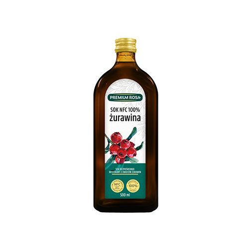 PREMIUM ROSA - Sok z brusinek NFC 100% - 500ml