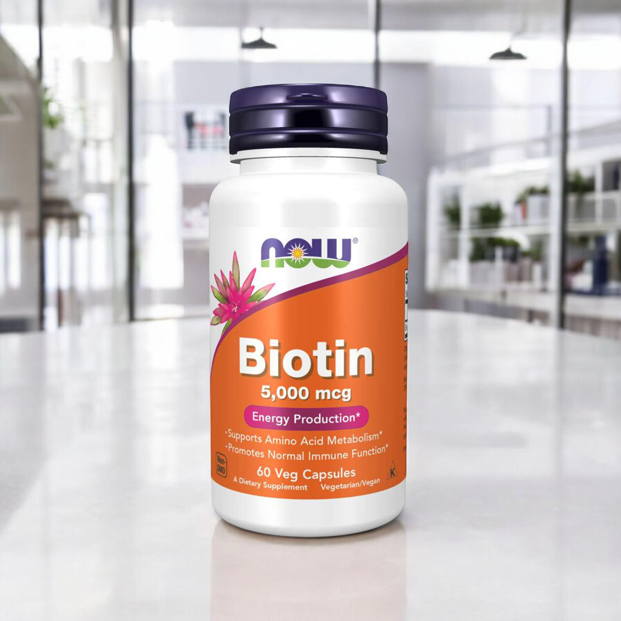 NOW Biotin 5000mcg - 60vcaps