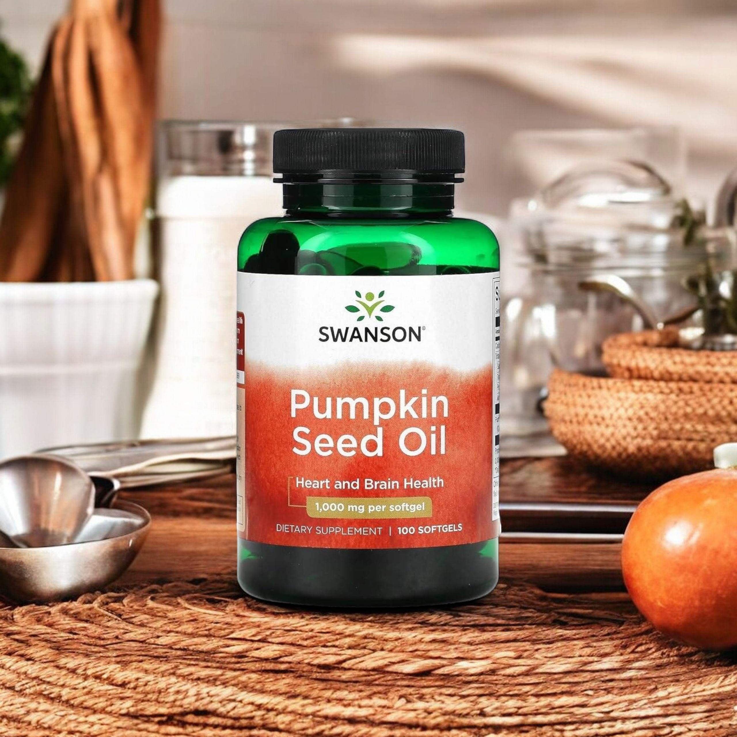 SWANSON - Pumpkin Seed Oil 1000mg - 100 Měkké Tobolky