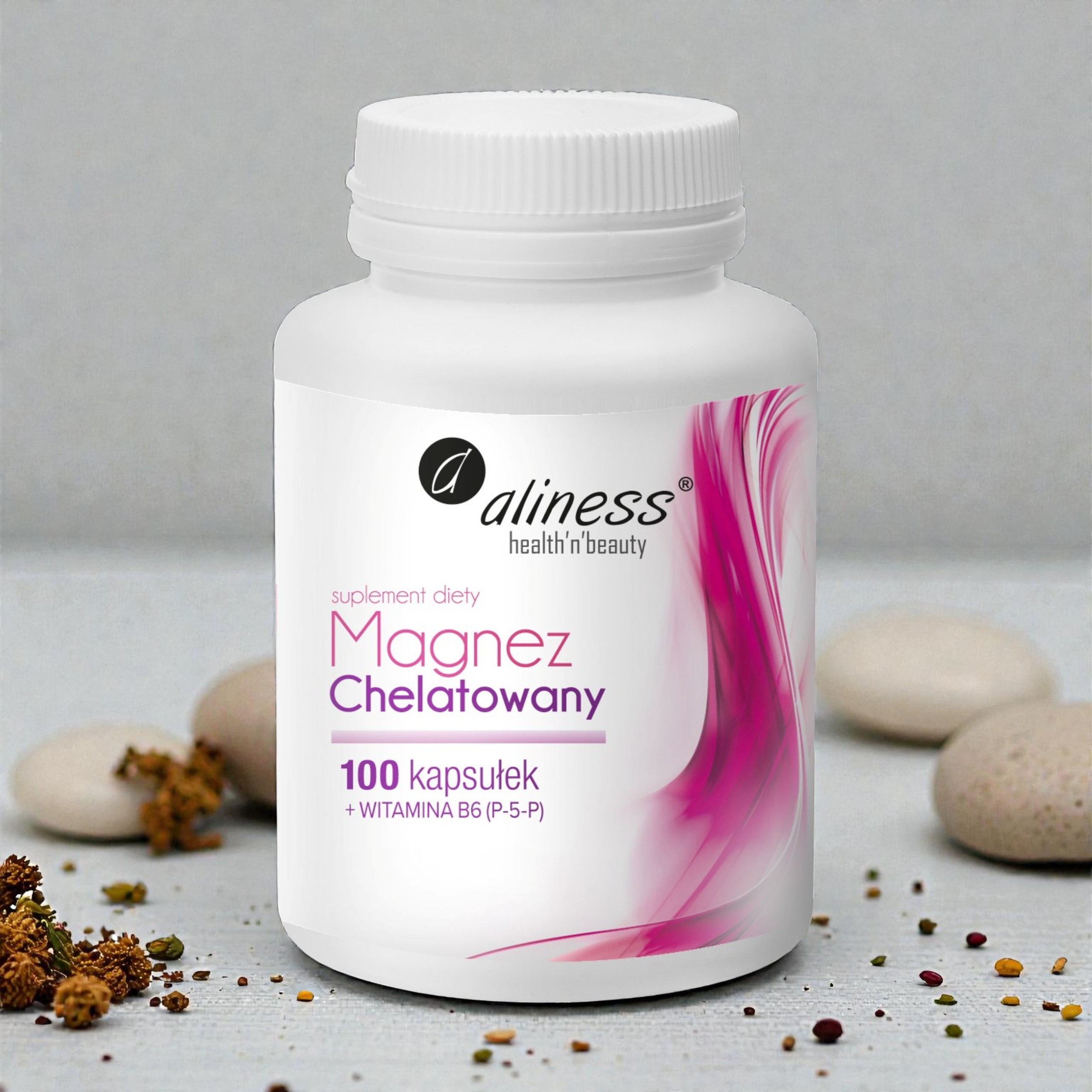 ALINESS - Chelatovaný Hořčík 720mg + B6 (P-5-P) - 100caps.