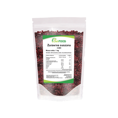 DELIFOOD Brusinky Sušené - 1000g
