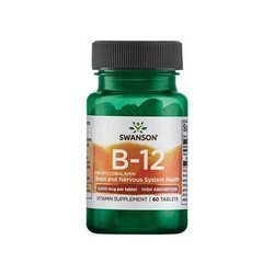 SWANSON Vitamin B-12 5mg Methylcobalamin - 60tabs - Vitamín B12 Methylkobalamin