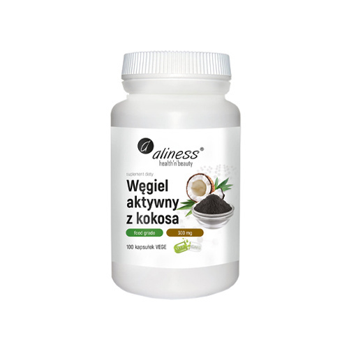 ALINESS Aktivní uhlí z kokosu 300mg - 100vcaps