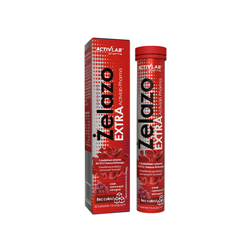 ACTIVLAB Železo Extra - 20tabs. (šumivých) - Red Grape