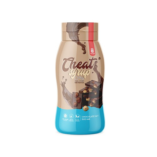 Cheat Meal Nutrition Syrup 0% (Syrop nulové kalorie) - 500ml - Czekoladowo - orzechowy - VÝPRODEJ - 24-01