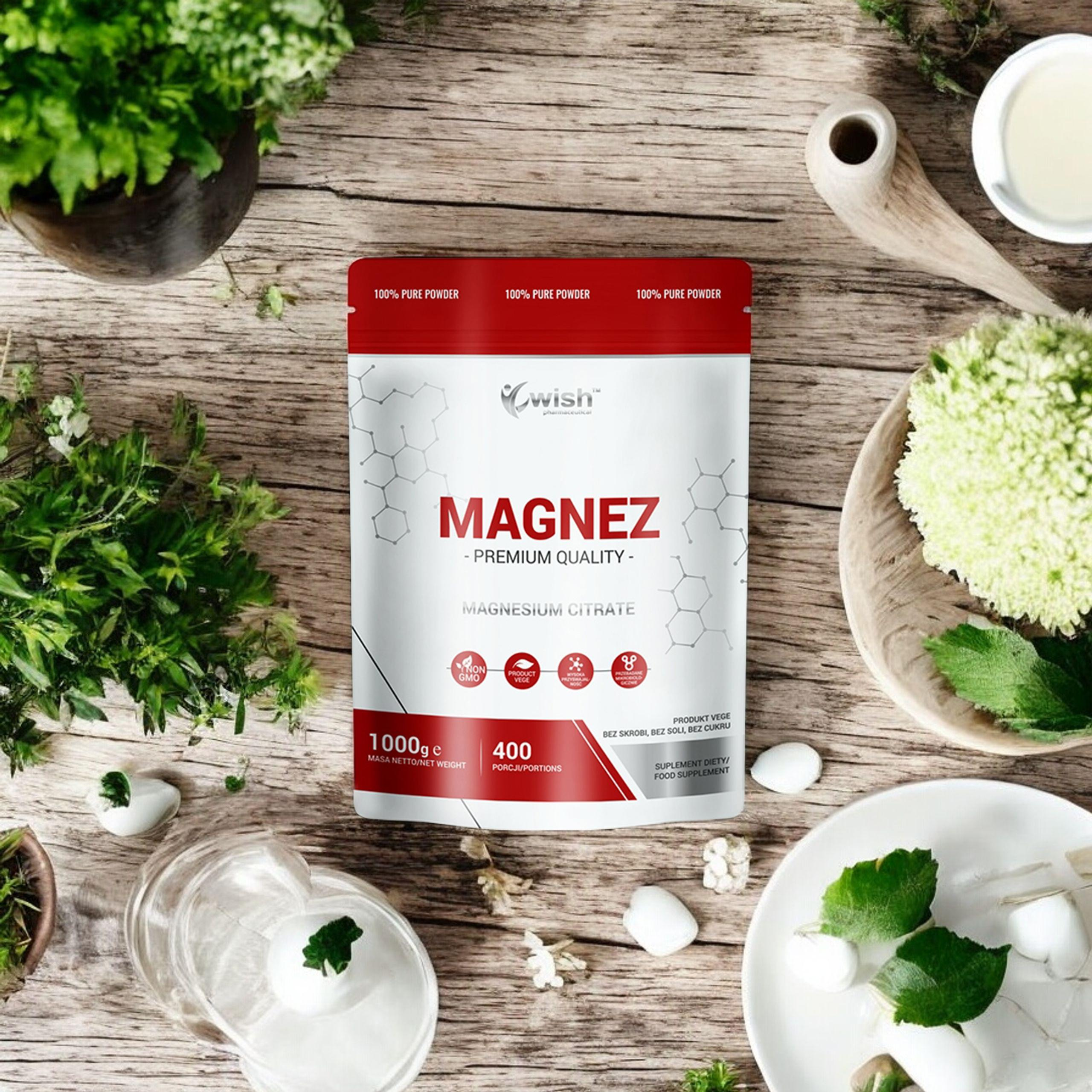 WISH Pharmaceutical Cytrynian Magnezu - 1000g