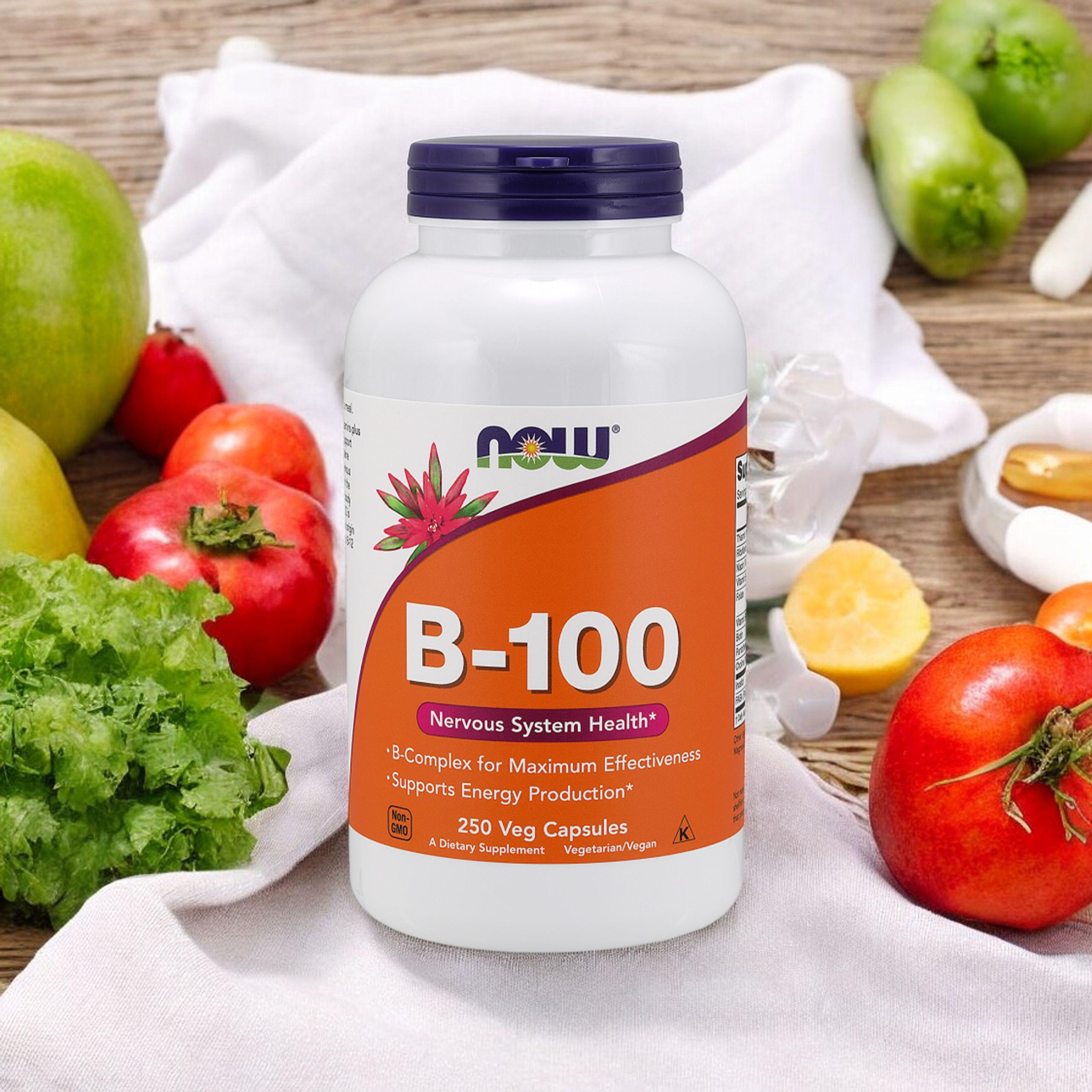 NOW Vitamin B-100 - 250vcaps - Vitamín B