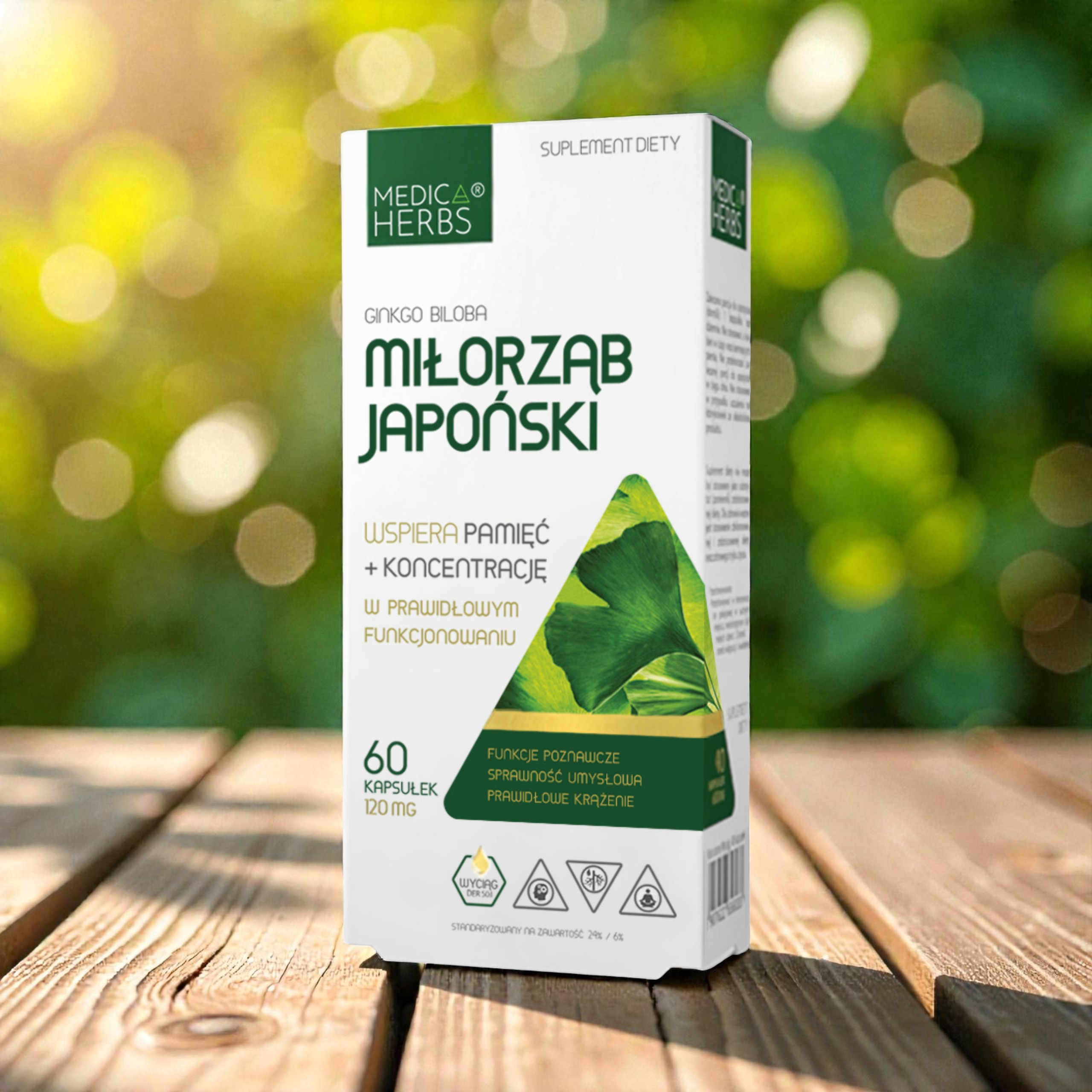 MEDICA HERBS - Japonský Ginkgo 120mg (Ginkgo Biloba) - 60tobolek