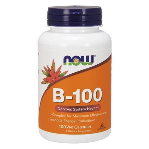 NOW Vitamin B-100 - 100veg caps. (veganské kapsle)