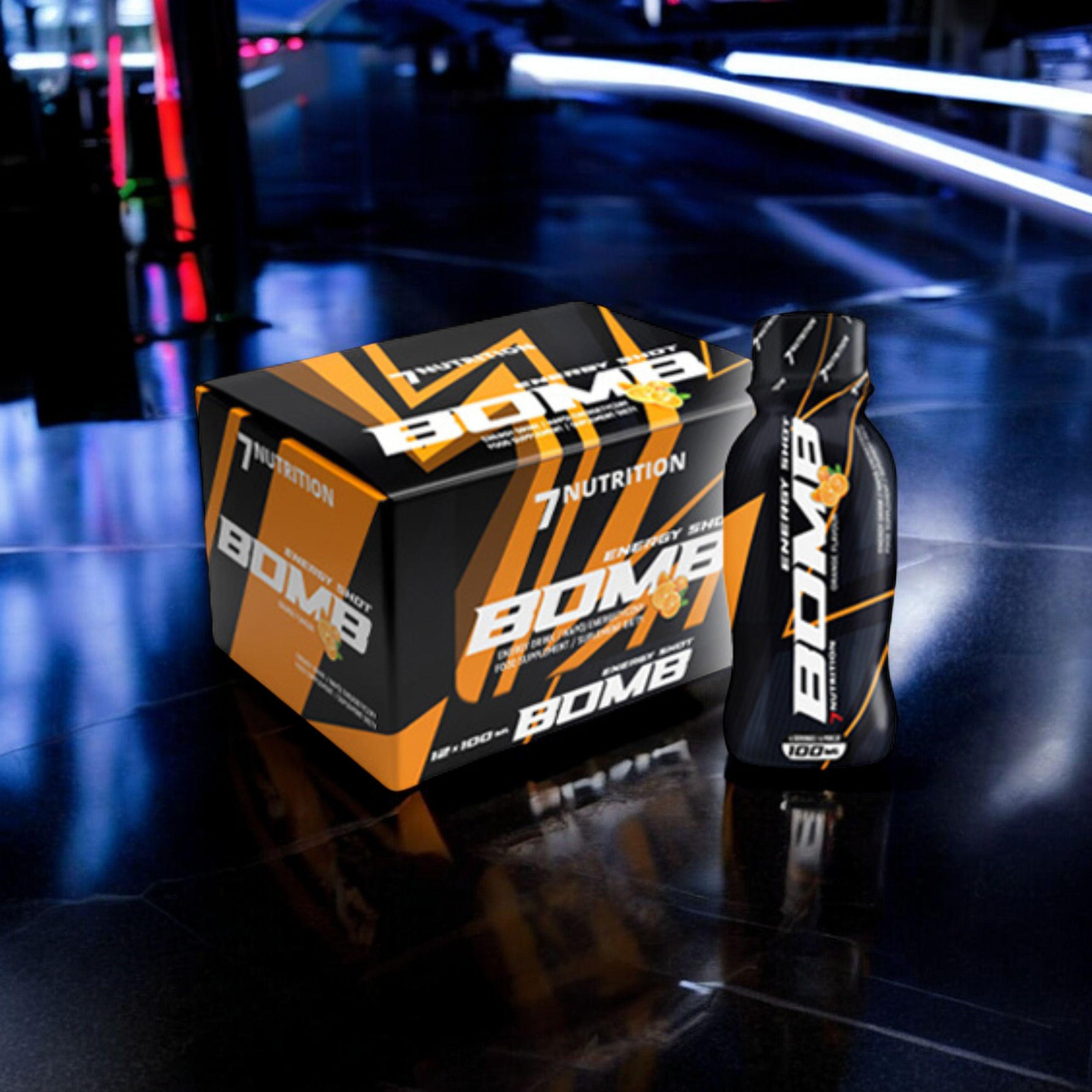 7 NUTRITION - Bomb Shot - 12x 100ml - Pomeranč