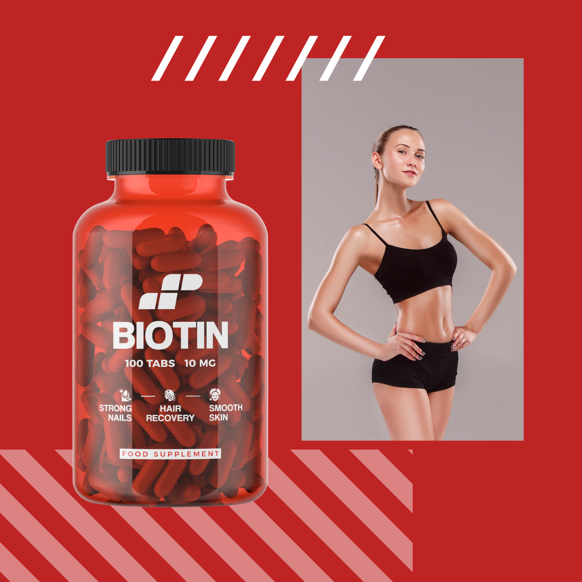 MP NUTRITION Biotin 10mg - 100tabs - Biotyna