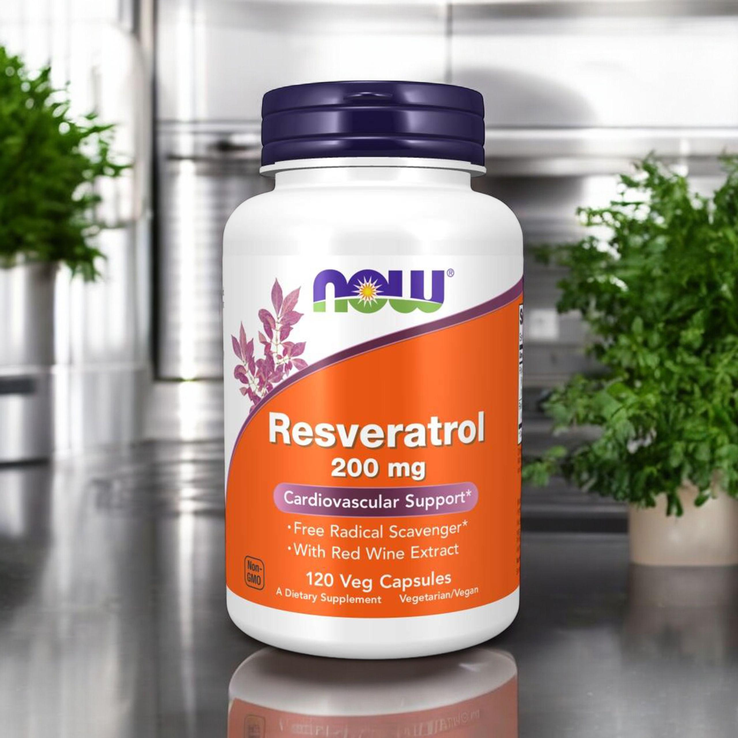 NOW Natural Resveratrol 200mg - 120vegcaps