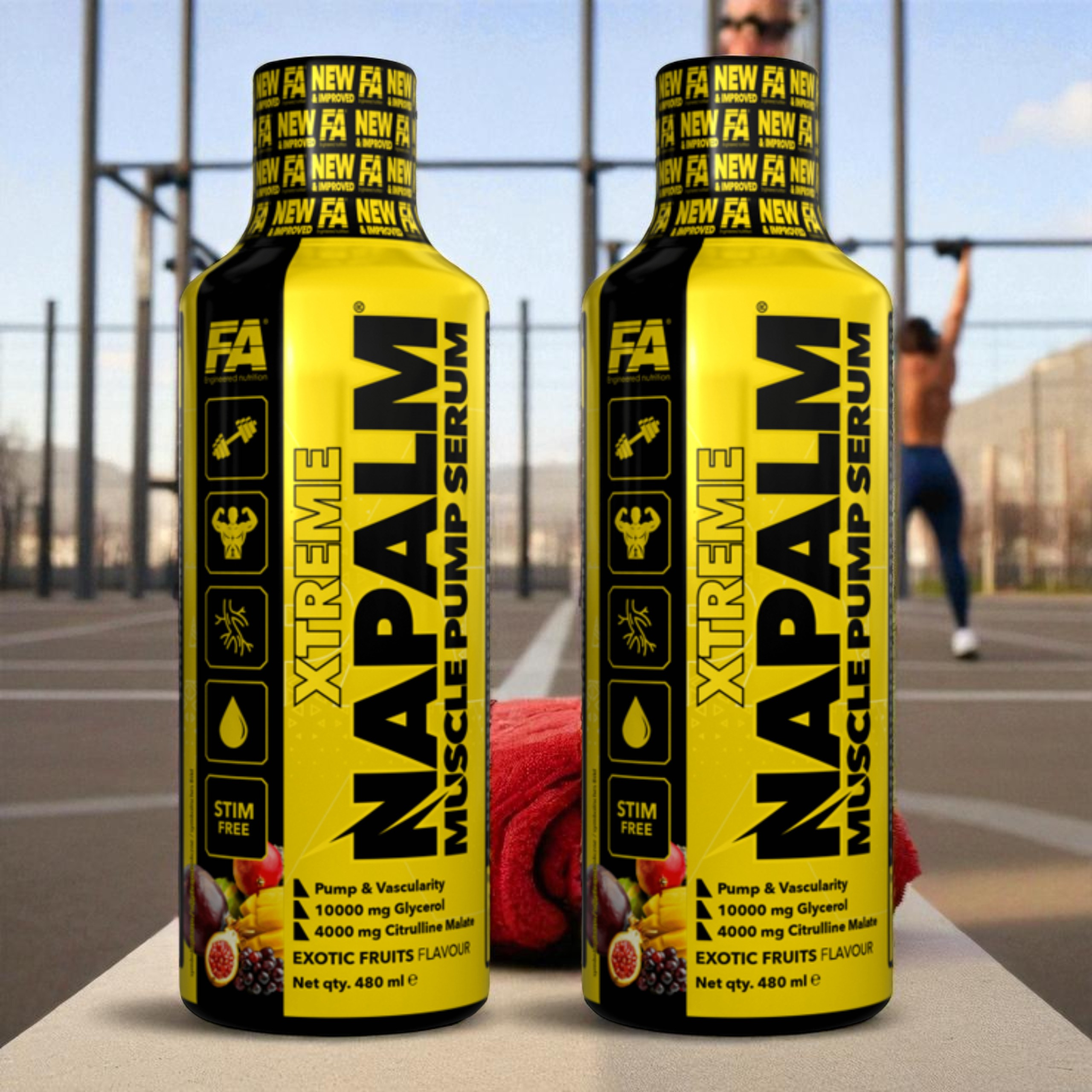 FITNESS AUTHORITY Napalm Muscle Pump Serum - 2x 480ml - ExoticFruits - VÝPRODEJ - 31-03