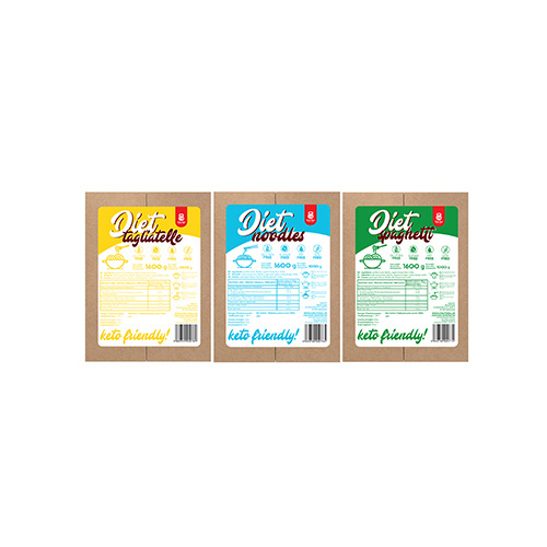 Cheat Meal Nutrition Diet Spaghetti | Tagliatelle | Noodle - 3x 1600g (1000g netto) - Těstoviny Konjac