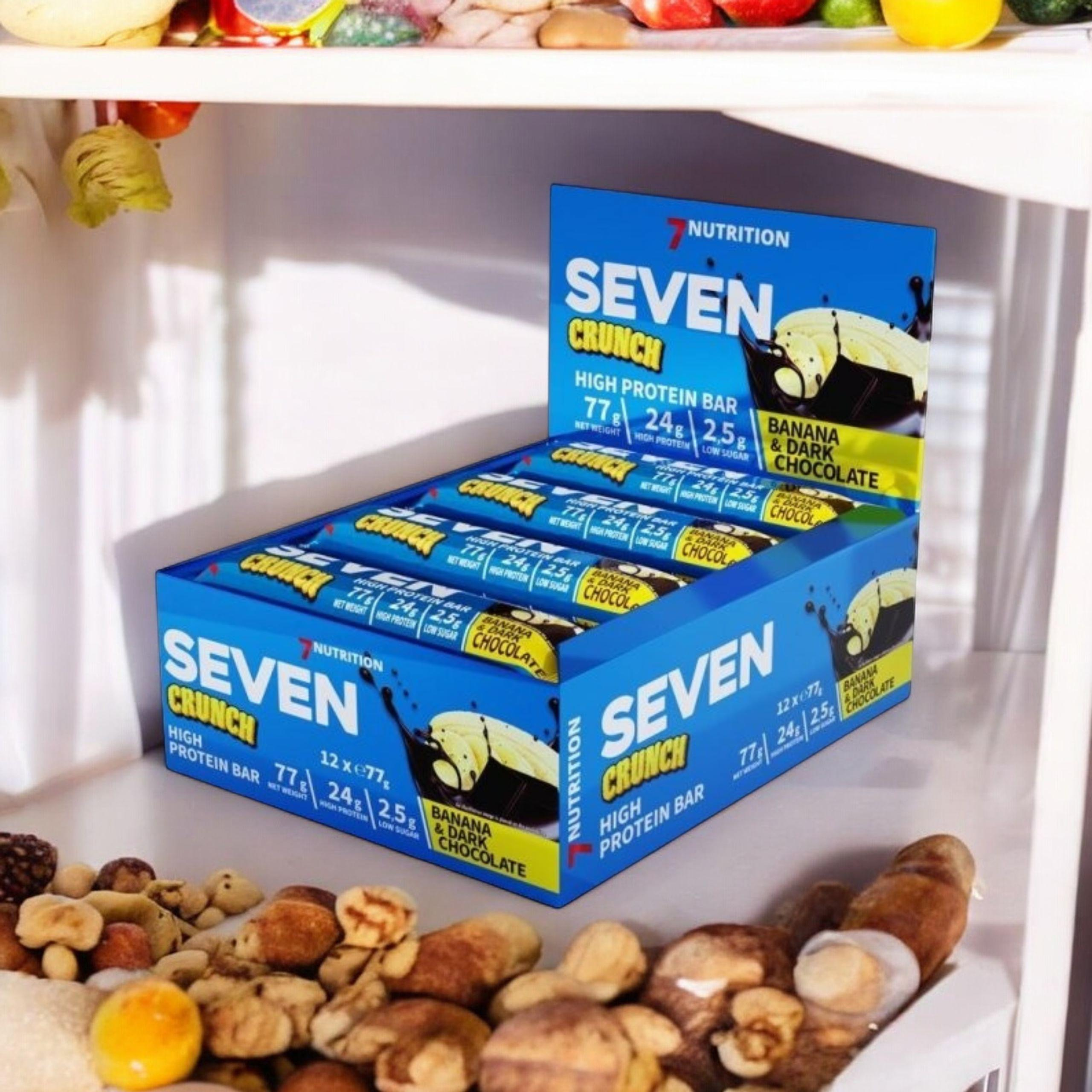 7 NUTRITION - Tyčinka Seven Crunch HP - 12x 77g - Banán a hořká čokoláda