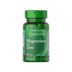 Puritan's Pride Magnesium with Zinc - 100tabs - Hořčík s zinkem