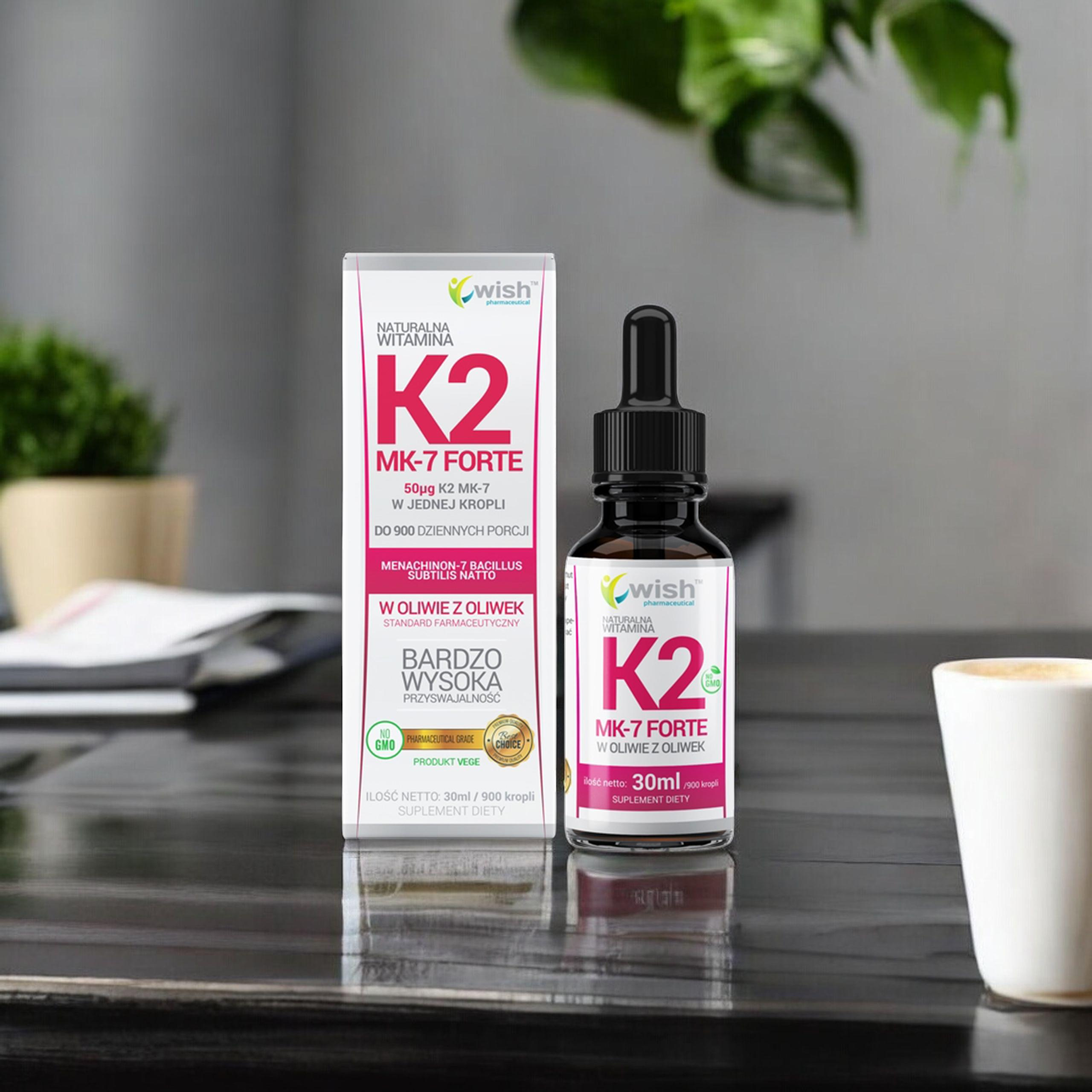 WISH Pharmaceutical Vitamin K2 Mk-7 Forte - 30ml