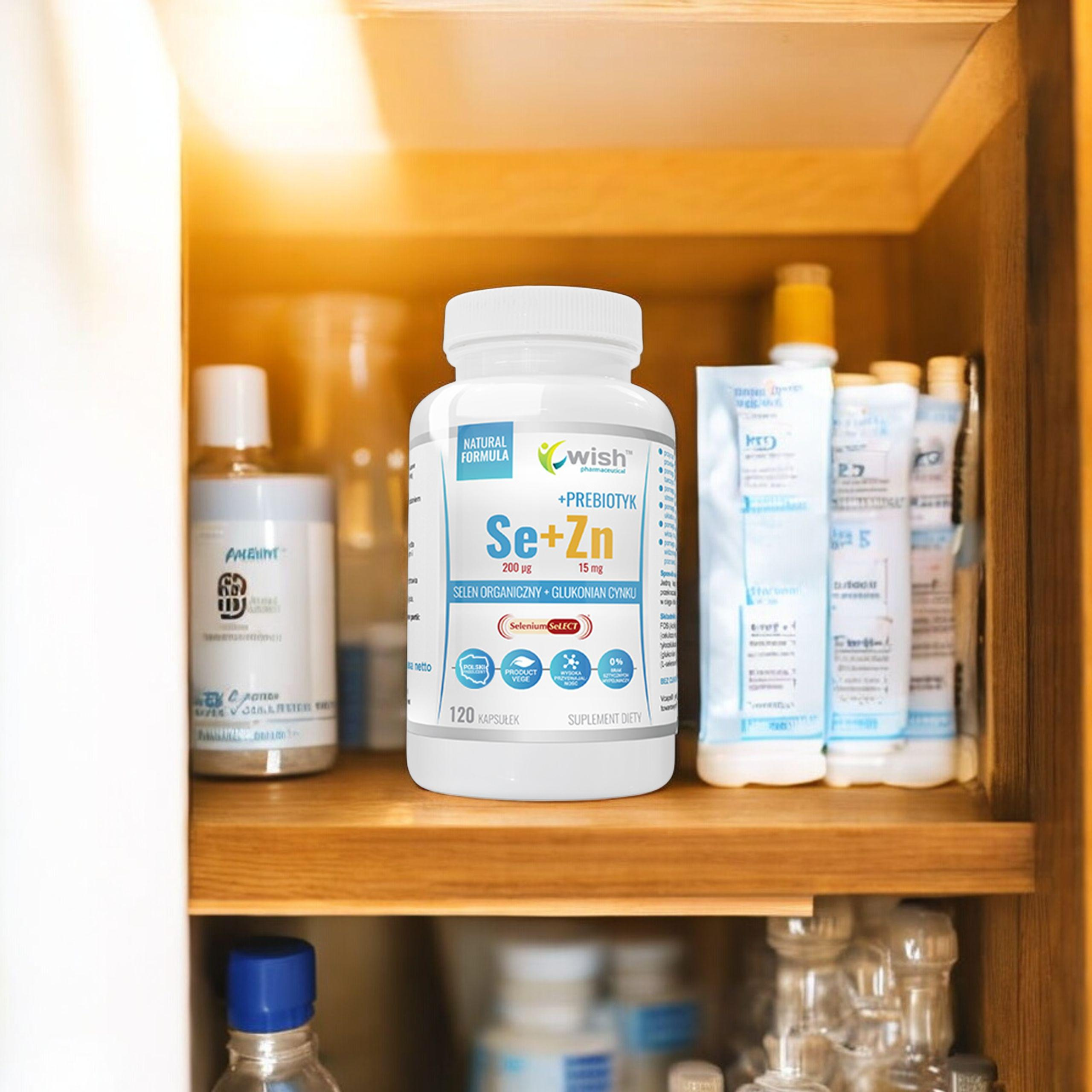 WISH Pharmaceutical Selen + Cynk + Prebiotyk - 120caps