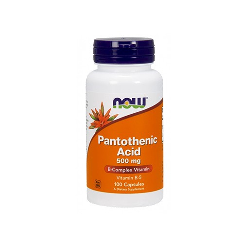 NOW Pantothenic Acid 500mg - 100vcaps. - Kyselina pantotenová