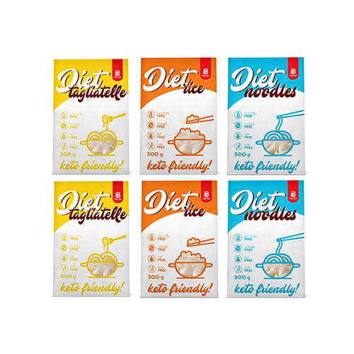 Cheat Meal Nutrition Diet 2x Tagliatelle + 2x Rice+ 2x Noodles - 6x 400g (6x 300g netto) - Dietní těstoviny