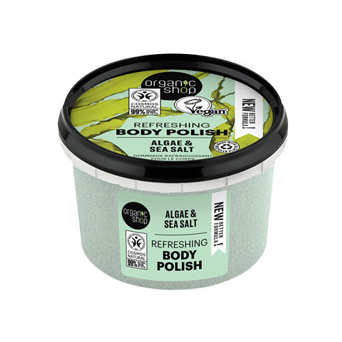 ORGANIC SHOP Refreshing Body Polish - 250ml - Algae & Sea Salt - VÝPRODEJ - 16-12
