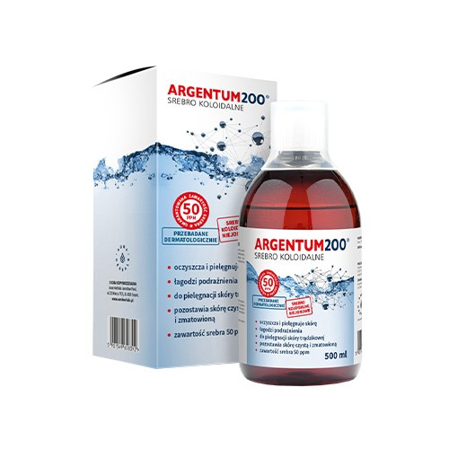 AURA HERBALS Argentum200 Srebro Koloidalne (50 ppm) - tonikum (500ml)