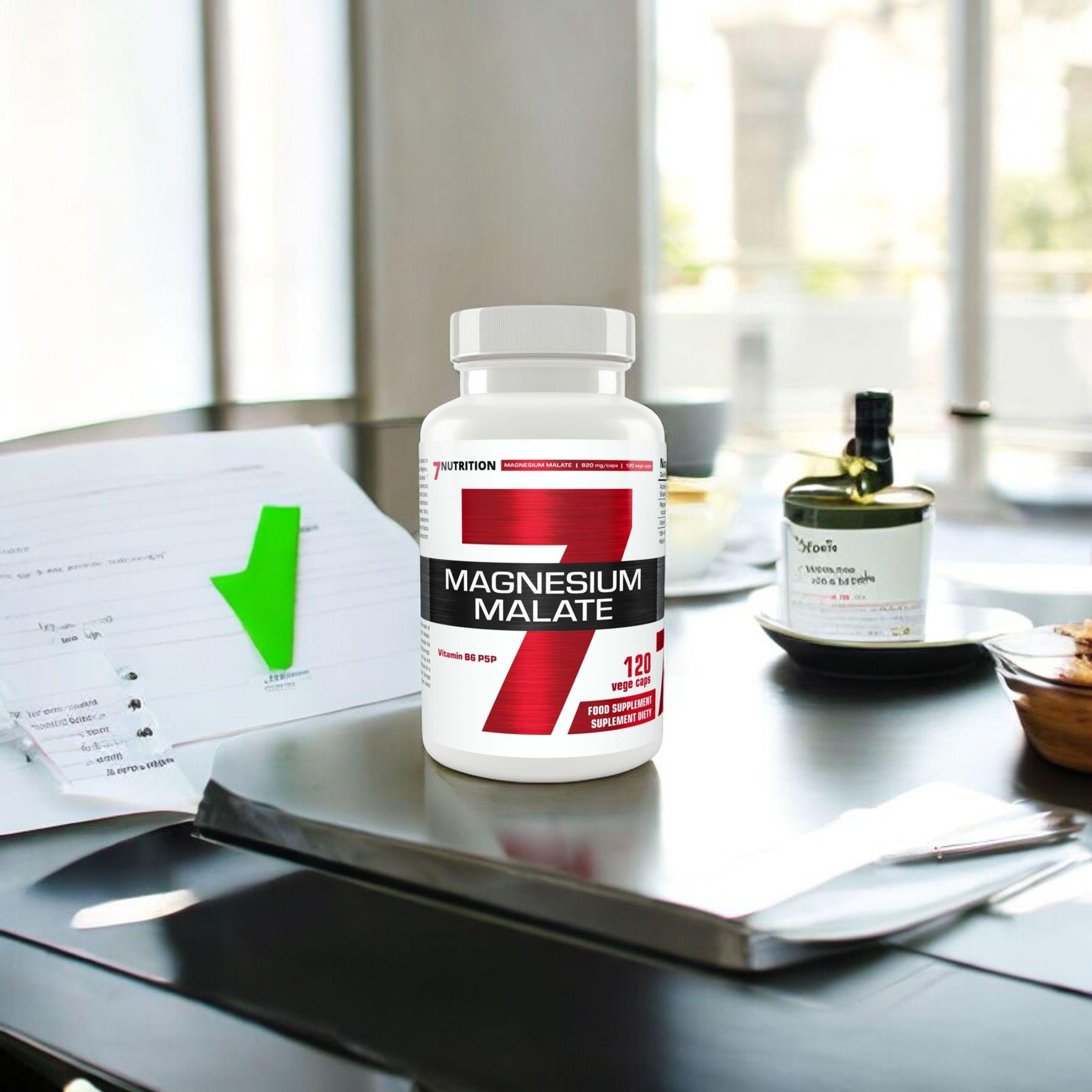 7 NUTRITION - Malát hořečnatý - 120 rostlinných kapslí.