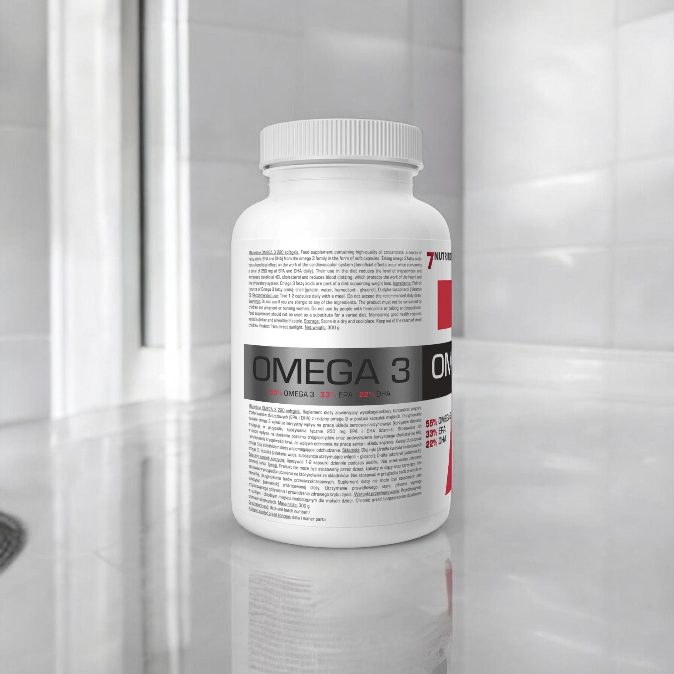 7 NUTRITION - Omega 3 1000mg - 220 měkkých tobolek