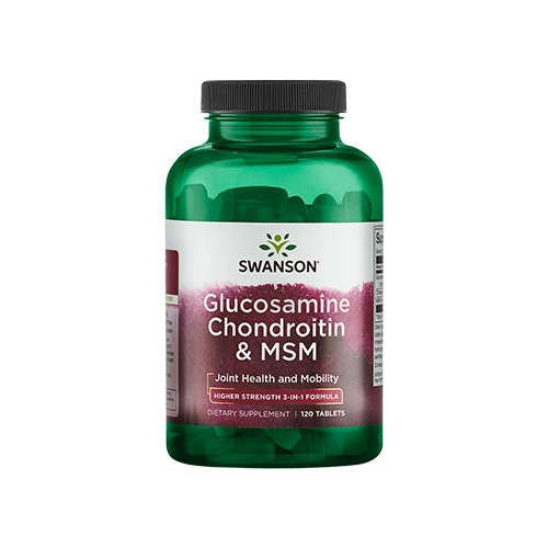 SWANSON Glucosamine Chondroitin & MSM 500/400/200 - 120tabs - Glukosamin Chondroitin MSM