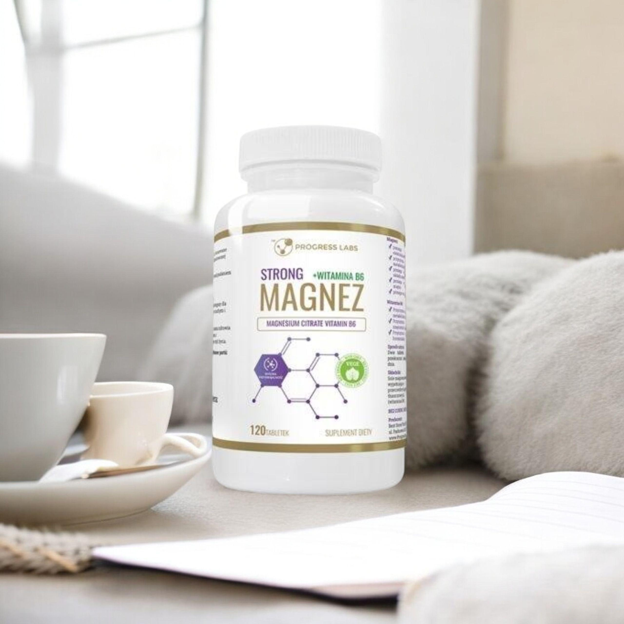 PROGRESS LABS - Hořčík Silný + Vitamin B6 350mg - 120 tablet.