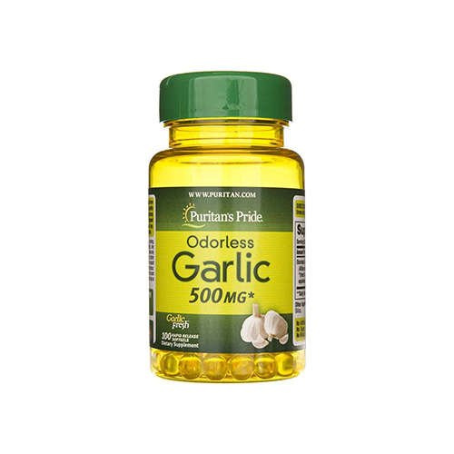 Puritan's Pride Odorless Garlic 500mg - 100softgels. - Česnek bez vůně