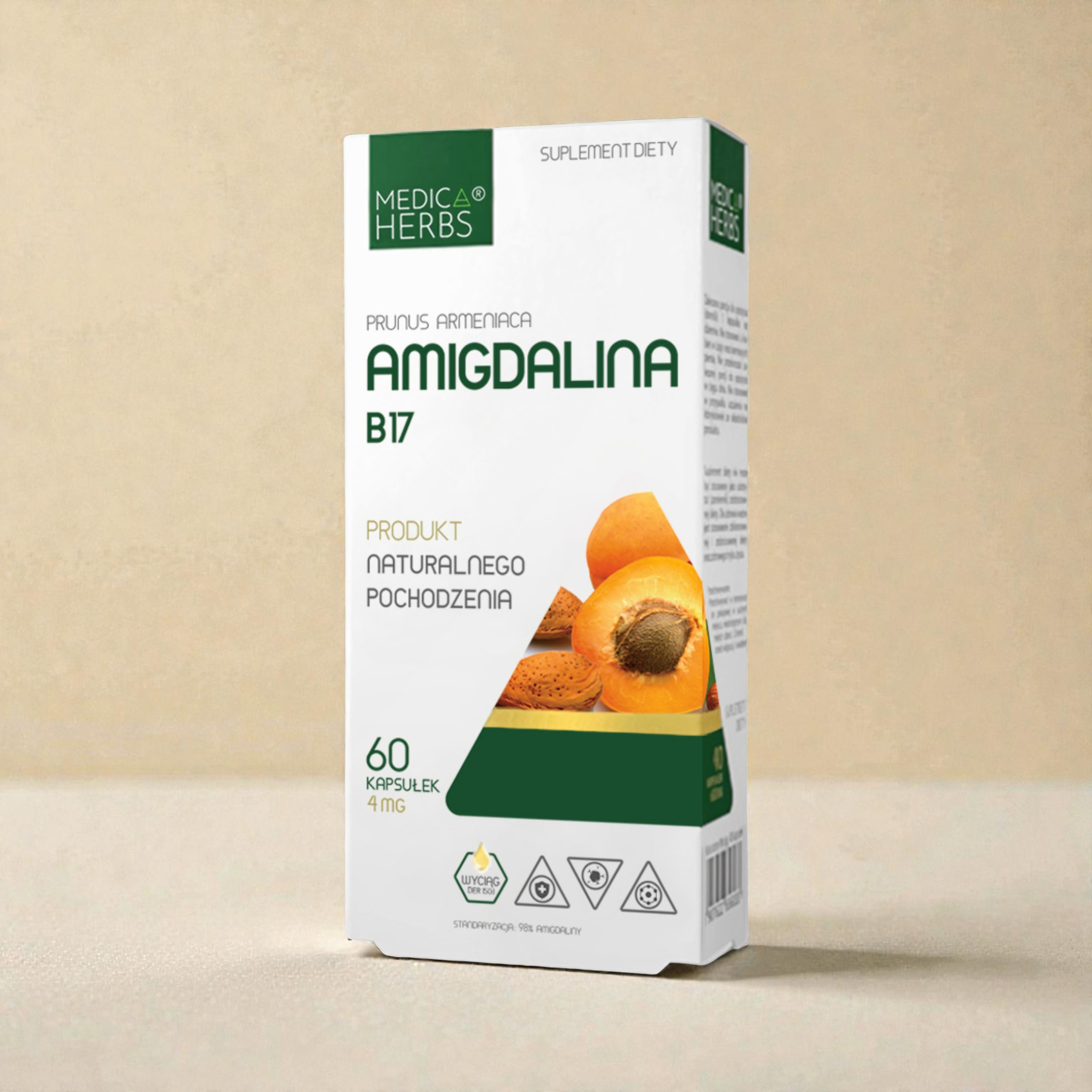 MEDICA HERBS - Amygdalin B17 4mg - 60tobolek