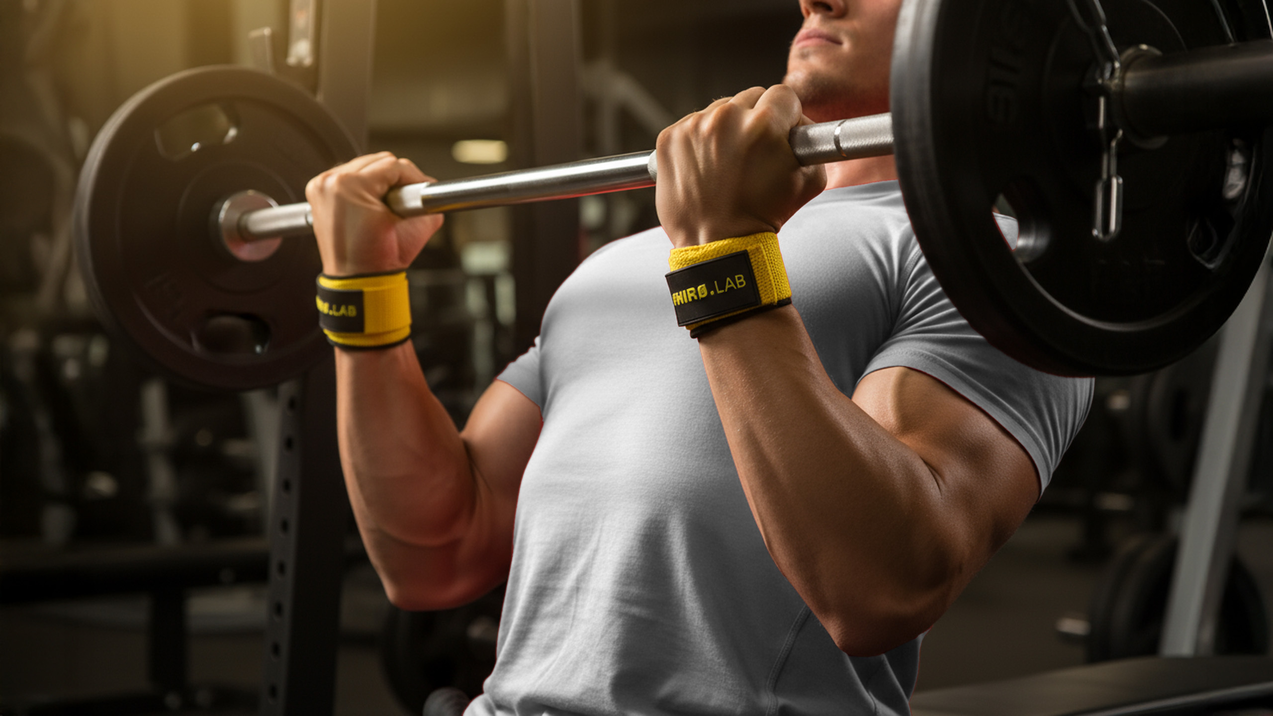 HIRO.LAB Cotton Strap - Rubber Logo New - Yellow - Pásy pro zvedání činek pol_pl_HIRO-LAB-Cotton-Strap-Rubber-Logo-New-Yellow-Paski-do-podnoszenia-ciezarow-43024_3