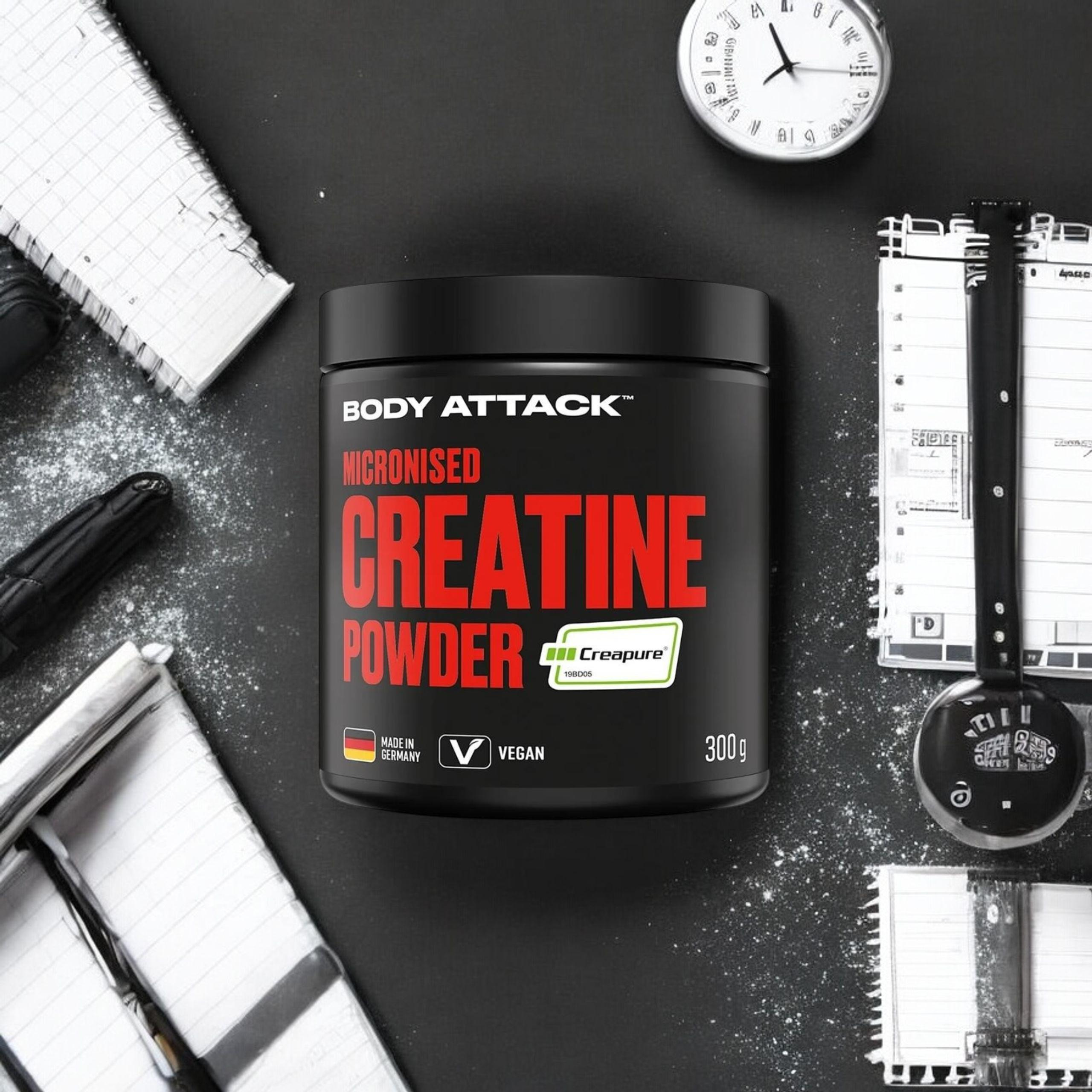 BODY ATTACK Creatine Powder Creapure - 300g - Natural